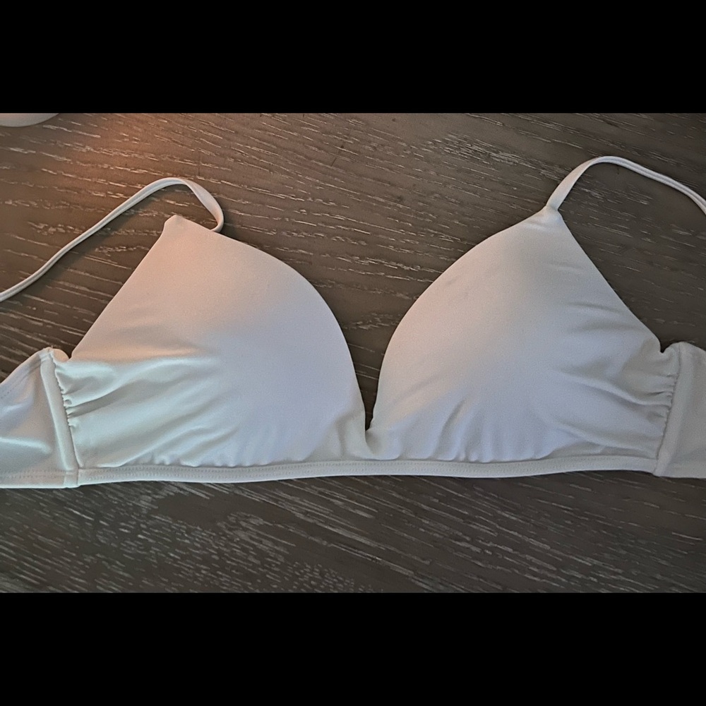 White bathing suit top XL